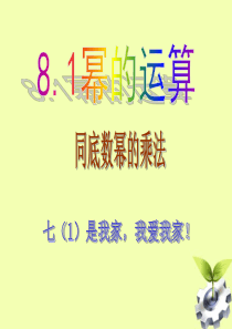 沪科版七年级下数学8.1_幂的运算1课件