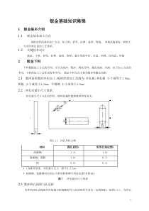 钣金基础知识集锦(钣金工程师必备教材)