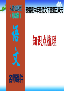 【名师课件】部编六年级下册语文第5单元重点梳理课件