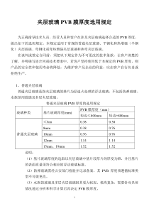 夹层玻璃PVB膜厚度选用规定