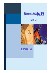 NGN培训教材 AA000003 NGN协议概述 ISSUE1.0