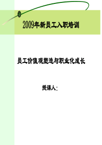 员工价值观塑造与职业化成长