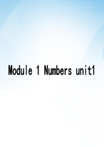 ★英语四年级上册外研版(三起)Module1 Numbers课件