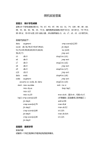 微机原理与接口技术实验报告及答案