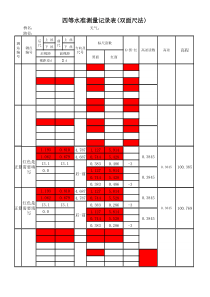 四等水准测量自动计算表