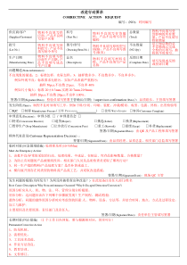 改进行动要求CAR填写说明