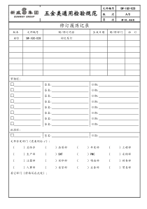 五金类通用检验规范