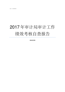 2017年审计局审计工作绩效考核自查报告审计局审计范围