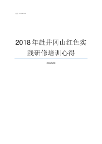 2018年赴井冈山红色实践研修培训心得