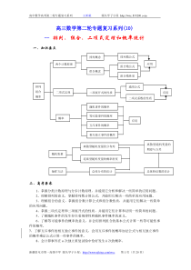 高三数学第二轮专题复习系列(10)--排列、组合、二项式定理和概率统计