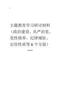 主题教育学习研讨材料政治建设从严治党党性修养纪律规矩宗旨性质等6个方面