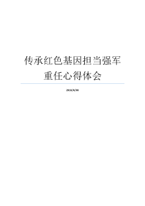 传承红色基因担当强军重任心得体会传承红色基因强军重任心得体会传承红色基因担当强军重任啥