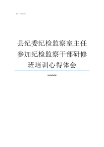 县纪委纪检监察室主任参加纪检监察干部研修班培训心得体会云南省第一纪检监察室主任