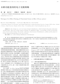 PDF-水稻功能基因的电子克隆策略