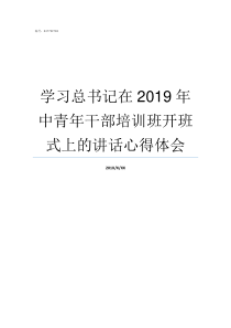 学习总书记在2019年中青年干部培训班开班式上的讲话心得体会