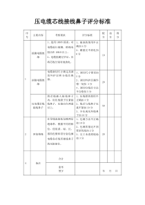 压接导线鼻子评分标准