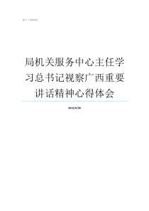 局机关服务中心主任学习总书记视察广西重要讲话精神心得体会机关事务服务中心主任