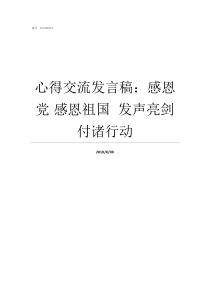 心得交流发言稿感恩党nbsp感恩祖国nbspnbsp发声亮剑付诸行动关于感恩的演讲稿