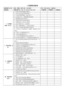 面包店绩效考核表