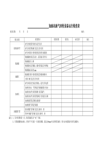 加油站油气回收设备运行检查表