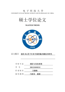 面向5G的下行多天线传输关键技术研究