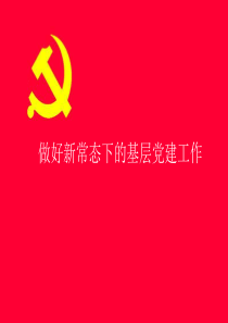 做好新常态下的基层党建工作