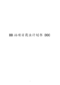 b2b网站项目商业计划书docdocx