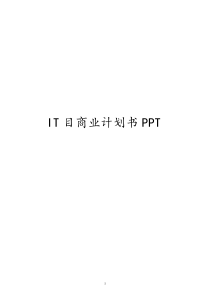 it项目商业计划书pptdocx