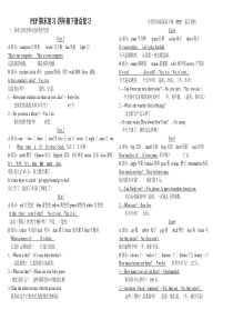 PEP小学英语四年级下册总复习要点总结