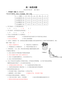 高一地理必修二综合测试题-