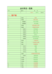 (完整版)会计科目一览表(一级科目二级科目三级科目).