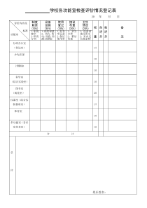 学校功能室检查评价情况登记表