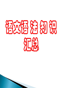 部编新人教版九年级语文中考【语文语法知识ppt课件(56页)】(共56张PPT)