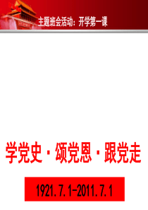 建党90周年主题班会ppt最新版