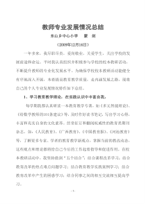 教师个人专业发展总结