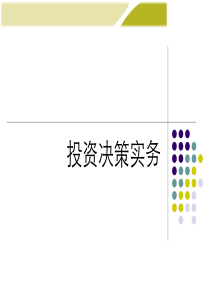 财务管理4投资决策实务