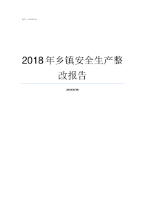 2018年乡镇安全生产整改报告乡镇补贴2019