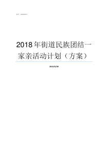 2018年街道民族团结一家亲活动计划方案