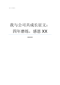 我与公司共成长征文四年磨练感恩XX