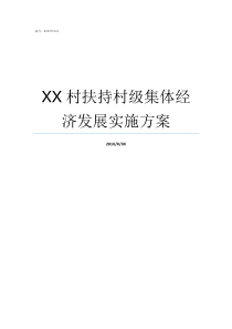 XX村扶持村级集体经济发展实施方案XX不X成语