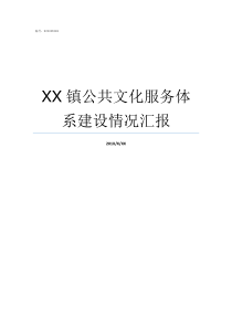 XX镇公共文化服务体系建设情况汇报