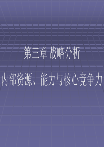 第三章战略分析__内部资源、能力与核心竞争力