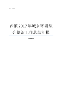 乡镇2017年城乡环境综合整治工作总结汇报2017年乡镇长工作总结