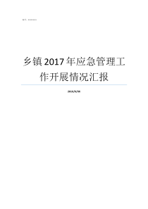 乡镇2017年应急管理工作开展情况汇报