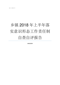 乡镇2018年上半年落实意识形态工作责任制自查自评报告2019年乡镇机构改革