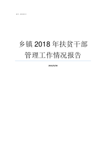 乡镇2018年扶贫干部管理工作情况报告乡镇补贴2019