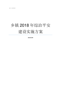 乡镇2018年综治平安建设实施方案2018年综治会议记录