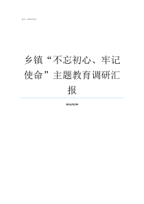 乡镇不忘初心牢记使命主题教育调研汇报牢记初心不忘使命发言材料