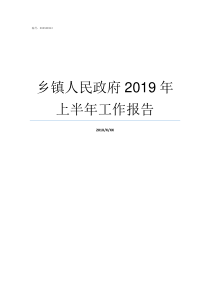 乡镇人民政府2019年上半年工作报告2019撤乡并镇