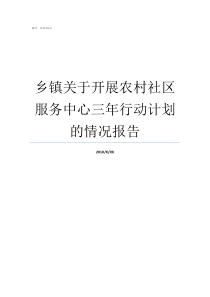 乡镇关于开展农村社区服务中心三年行动计划的情况报告农村乡镇开什么店好